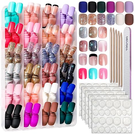 AURA 24-Color Press-On Nail Collection